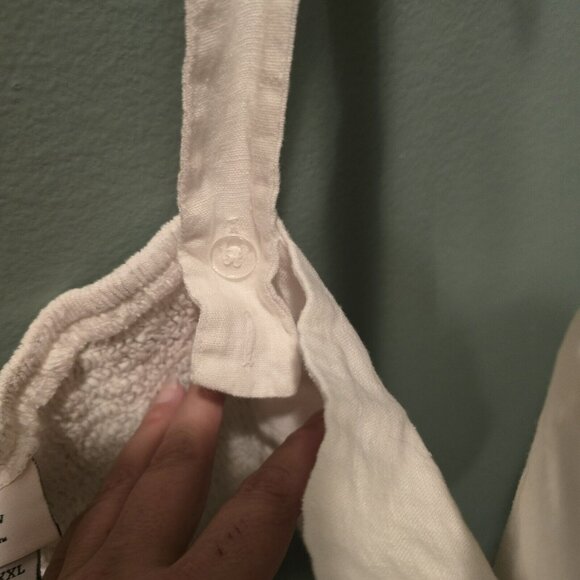 A New Day Women's Cropped Tank Top Plus Size XXL True White Linen 2X Crop. - Picture 5 of 8